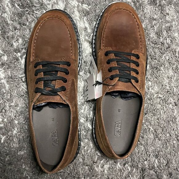 NWT Zara Men’s Leather Sport Shoes - Picture 8 of 15
